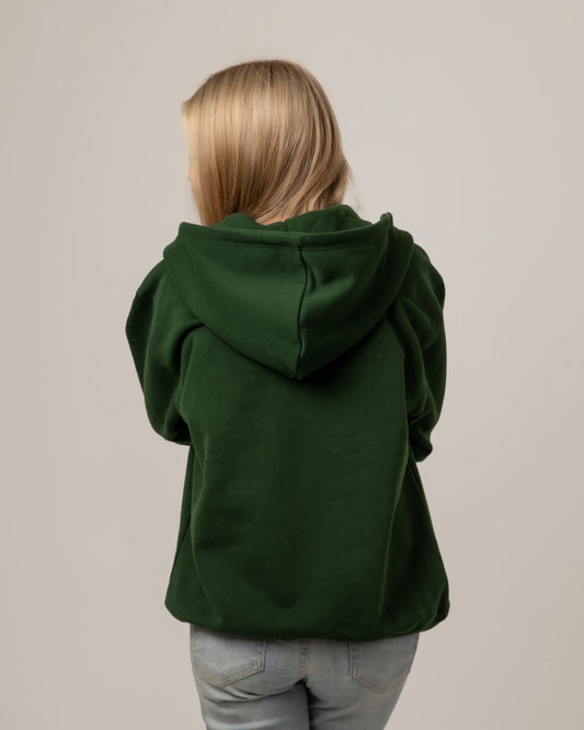 Green Zip Up Hoodie Unisex
