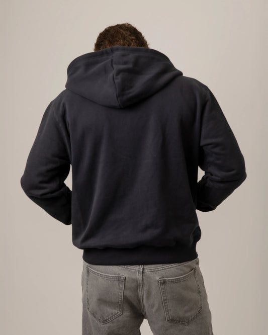 Vintage Black Zip Up Hoodie Unisex